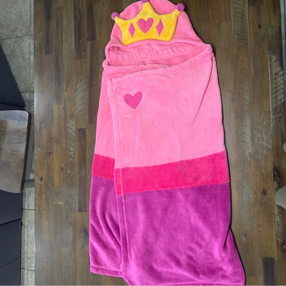Jumping Beans kids character princess hooded plush blanket or robe